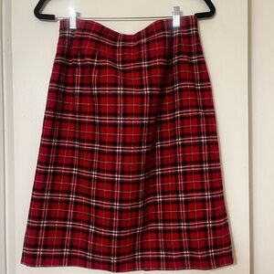 Red Plaid Women's Skirt